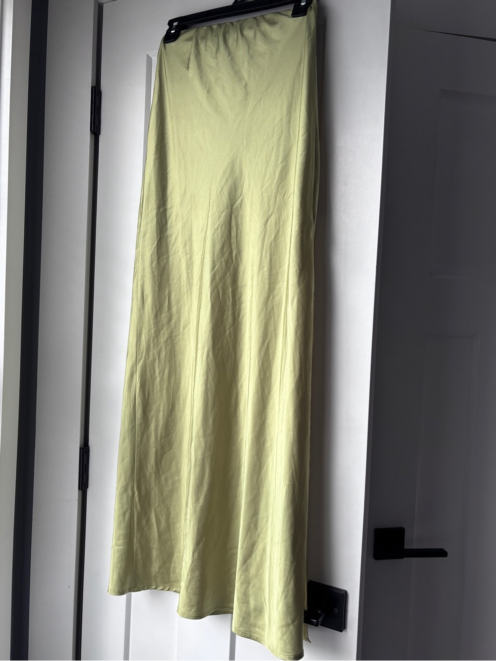 Forever 21 Olive Green Satin Maxi Skirt
